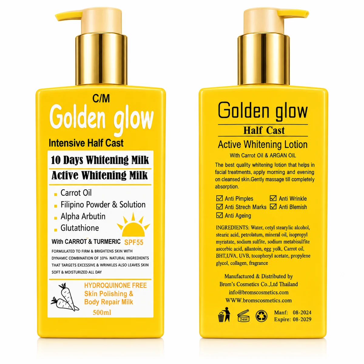 Golden Glow C/M - Lait Blanchissant Intensif Half Cast