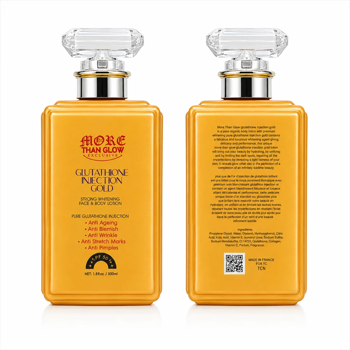More Than Glow Exclusive - Lotion Visage & Corps Glutathione Injection Gold