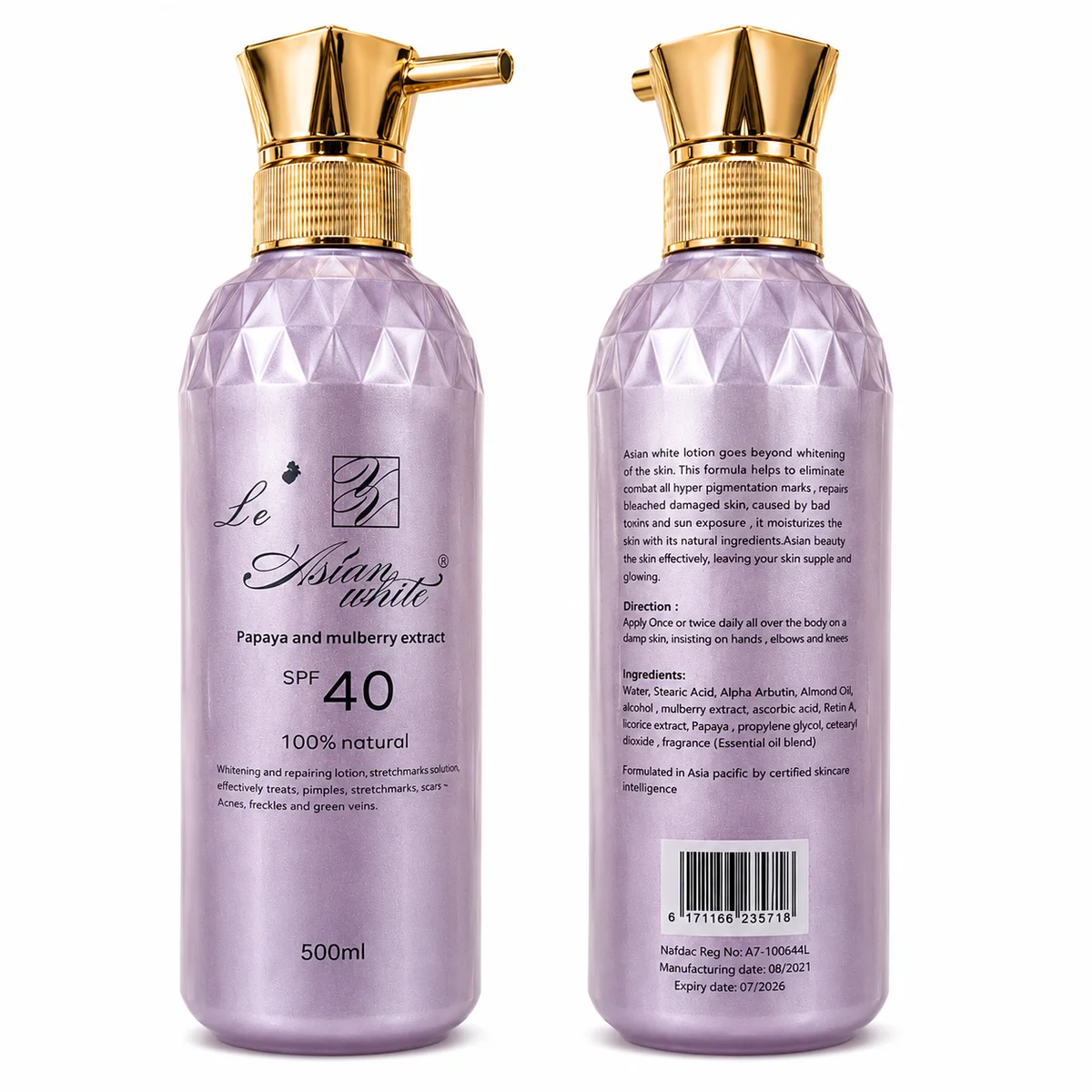 Le Asian White - Lotion Réparatrice à la Papaye & Extrait de Mûrier