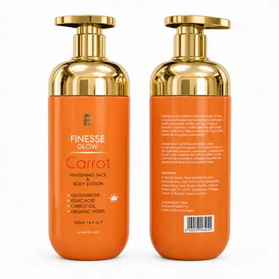 Finesse Glow Carrot - Lotion Éclaircissante Visage & Corps