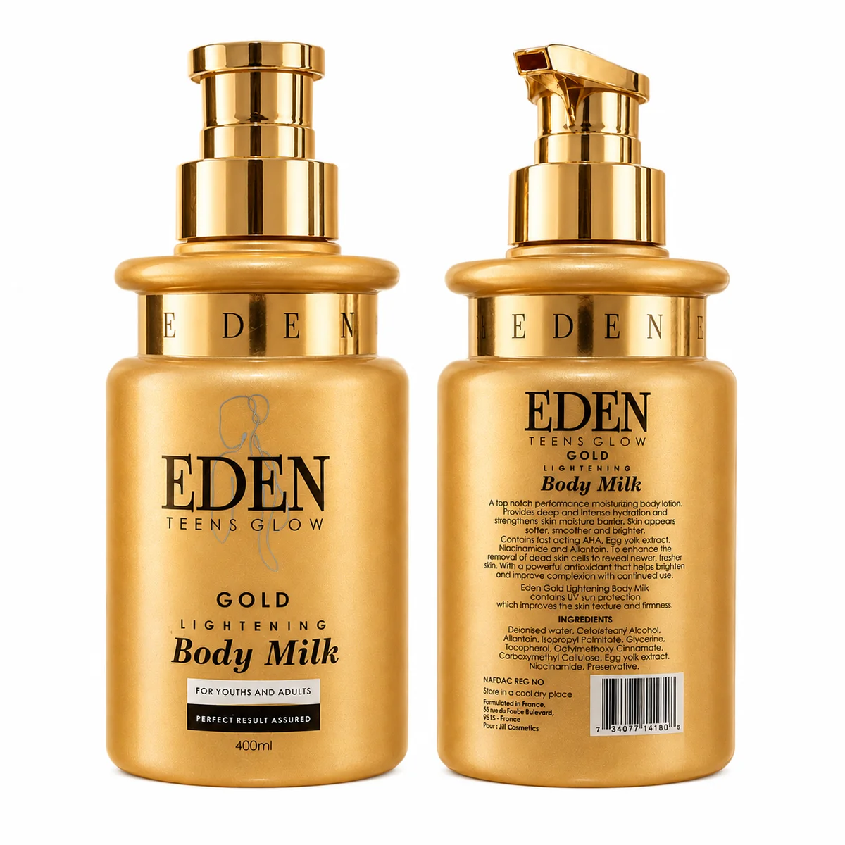 Eden Teens Glow - Lait Corporel Éclaircissant Gold