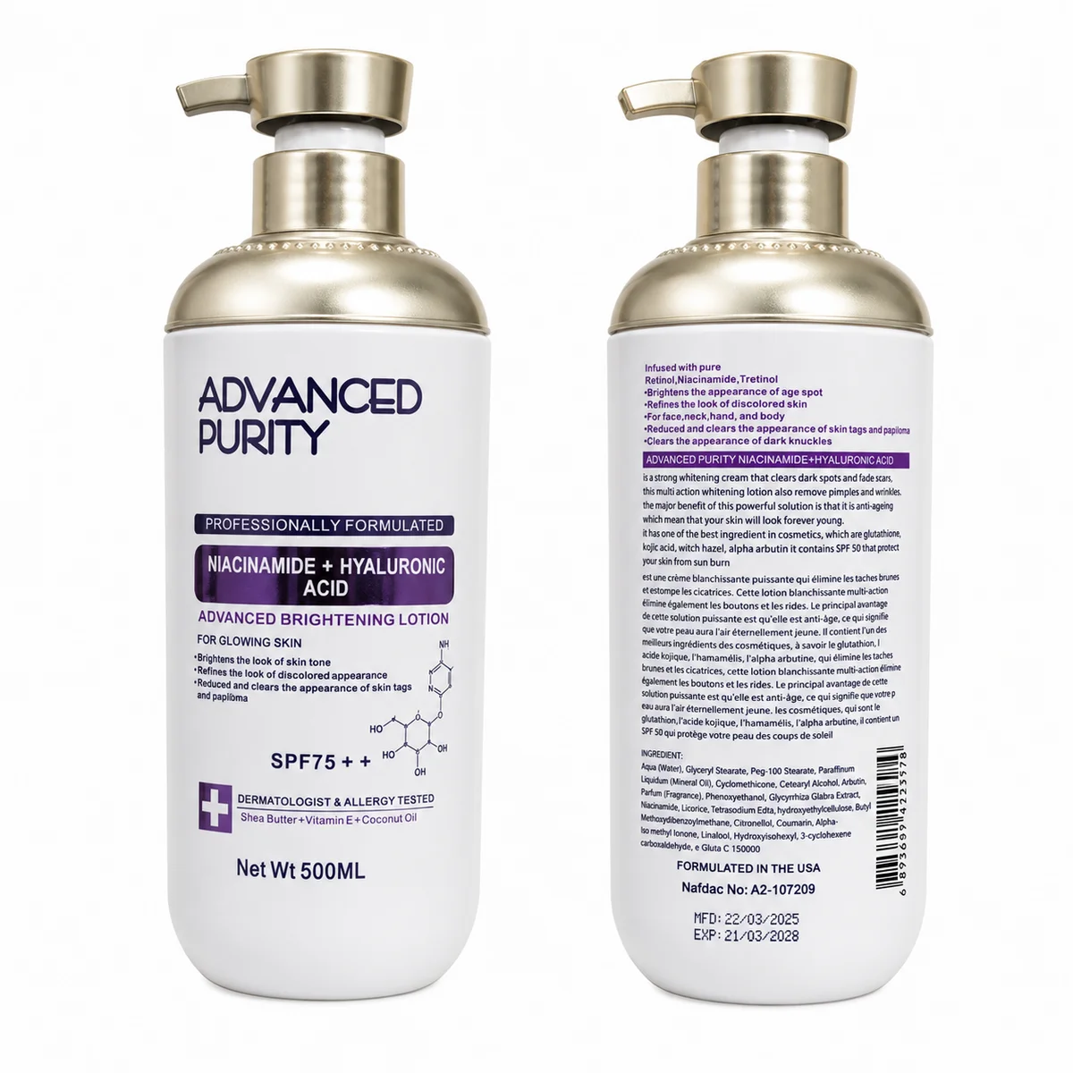 Advanced Purity - Lotion Éclaircissante Avancée Niacinamide + Acide Hyaluronique