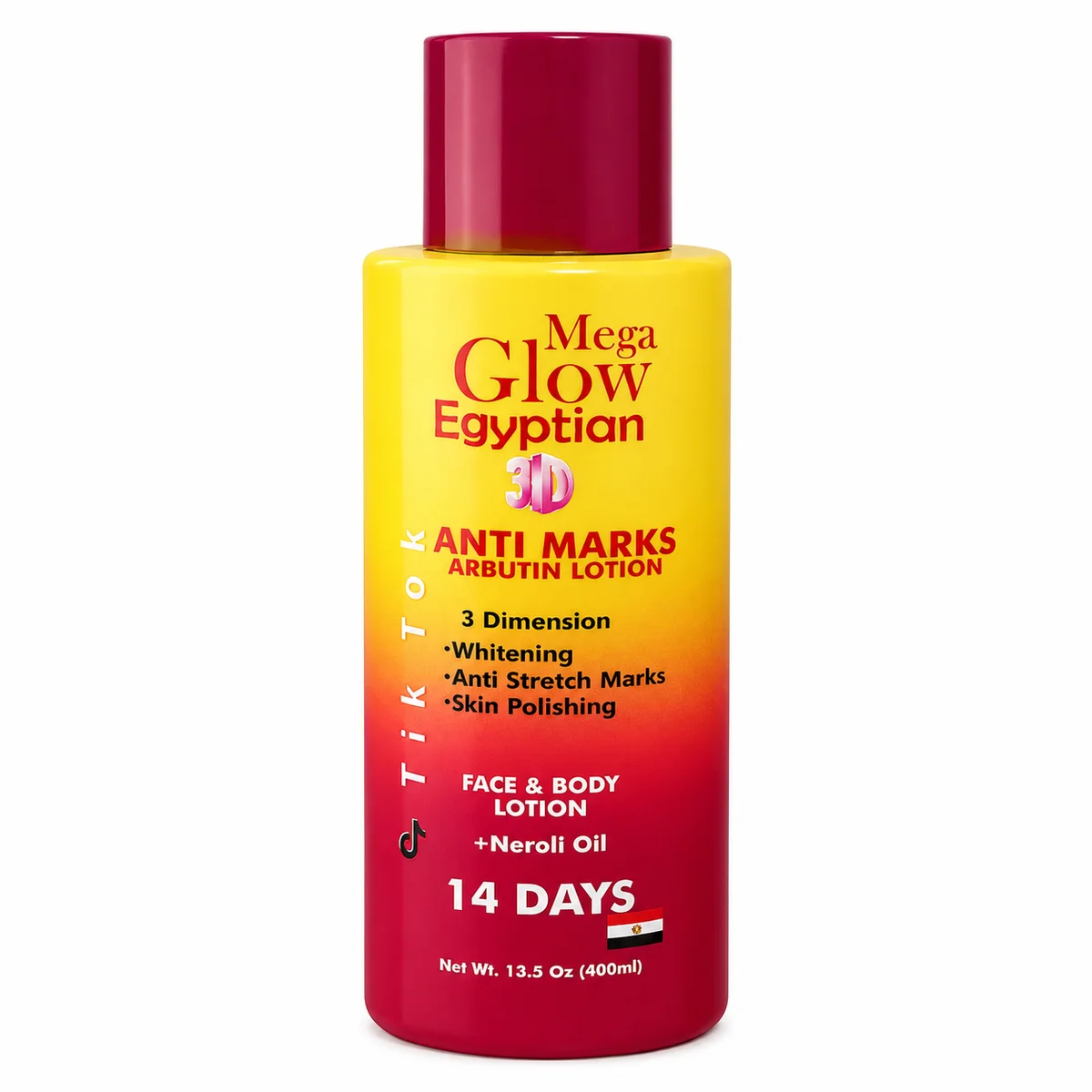 Mega Glow Egyptian 3D - Lotion Éclaircissante Anti-Marques à l'Arbutine