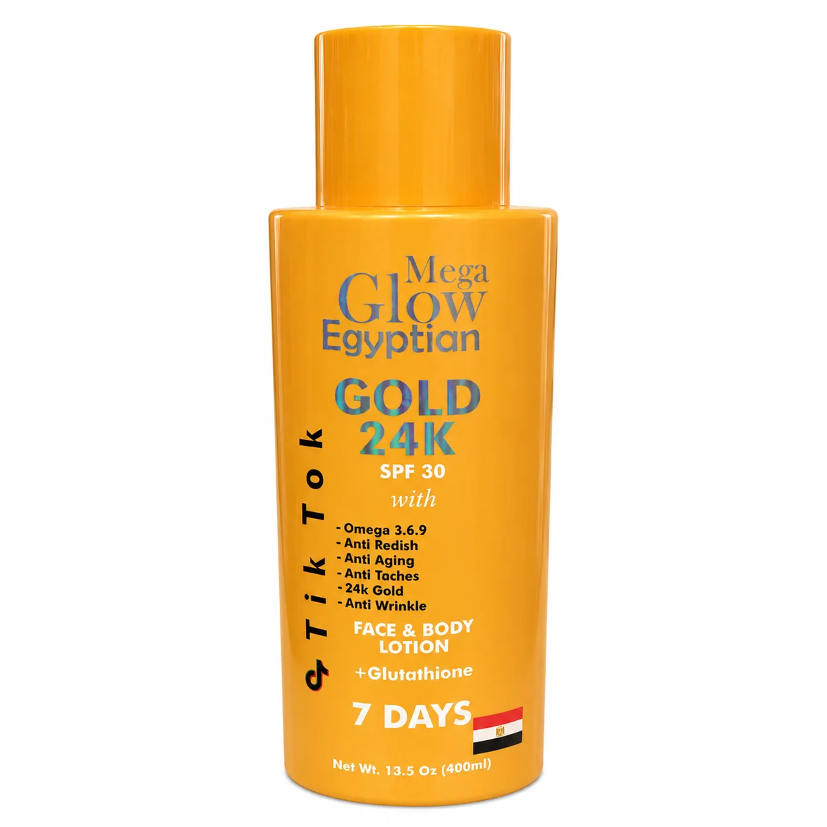 Mega Glow Egyptian Gold 24K - Lotion Visage & Corps 7 Jours