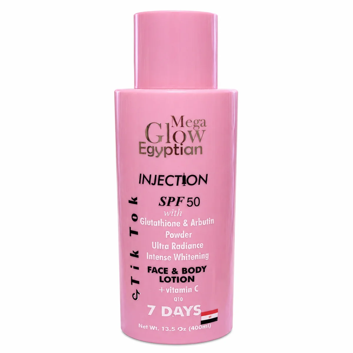 Mega Glow Egyptian Injection - Lotion Éclaircissante Intense Visage & Corps 7 Jours