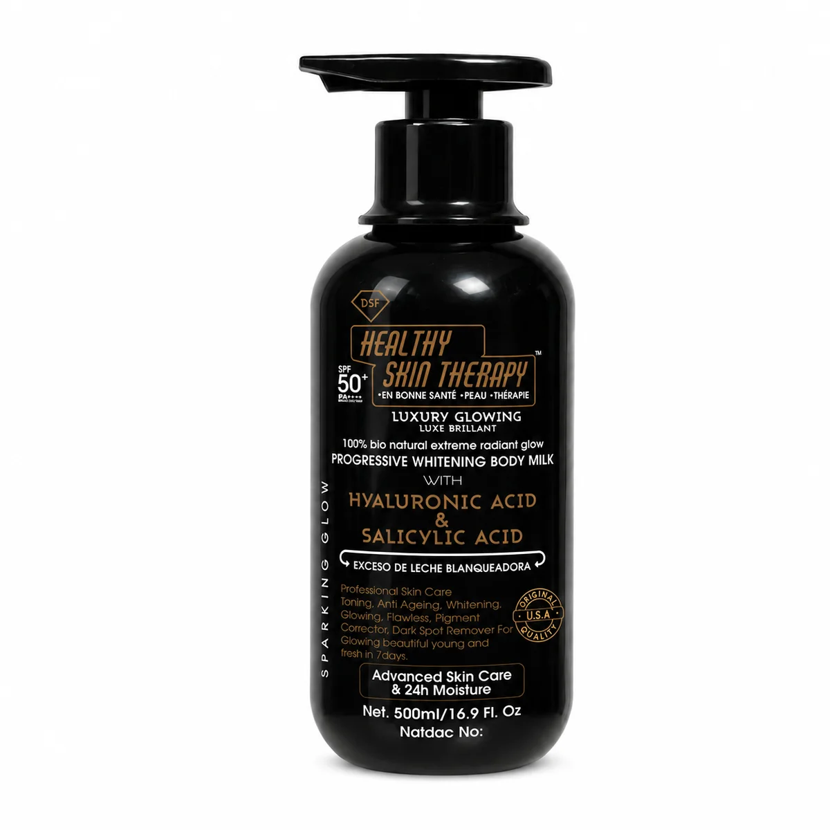 DSF Healthy Skin Therapy Luxury Glowing - Lait Corporel Éclaircissant Progressif Acide Hyaluronique & Acide Salicylique