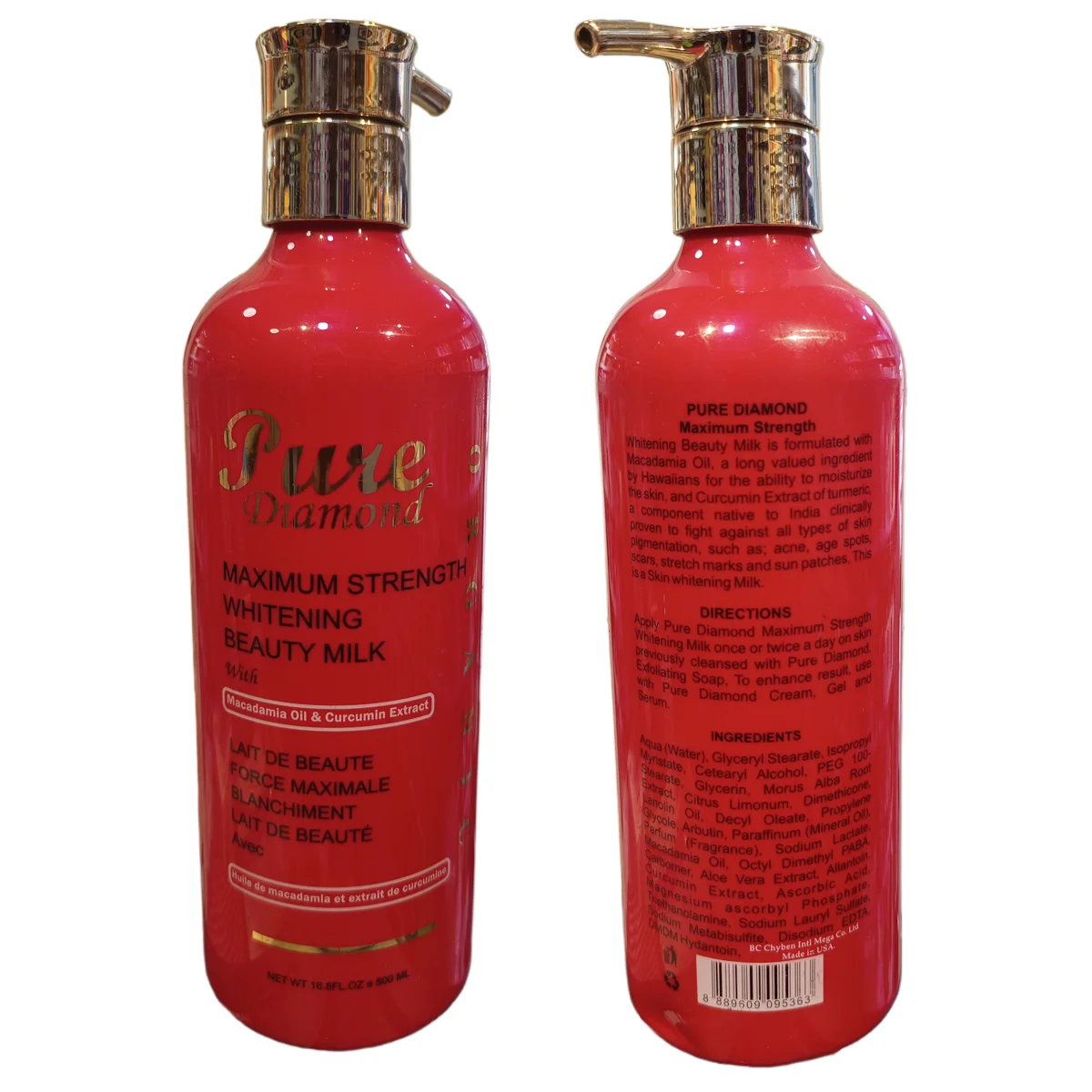 Pure Diamond Maximum Strength - Lait de Beauté Éclaircissant à l'Huile de Macadamia et à l'Extrait de Curcumine