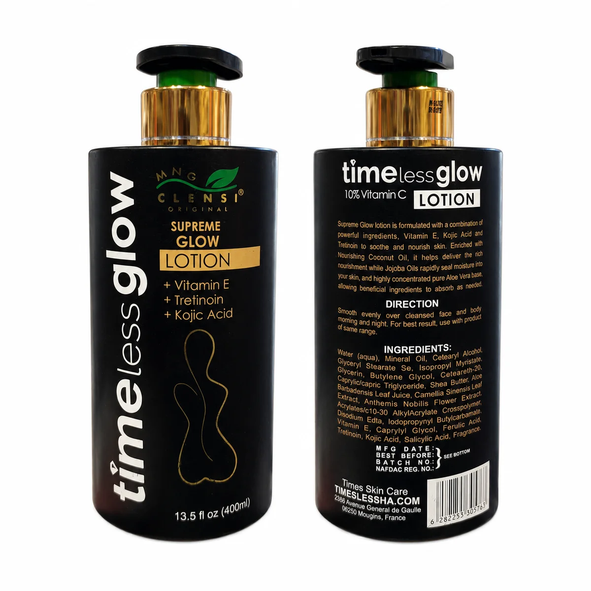 MNG Clensi Original Timeless Glow - Lotion Éclat Suprême à la Vitamine E, Trétinoïne et Acide Kojique