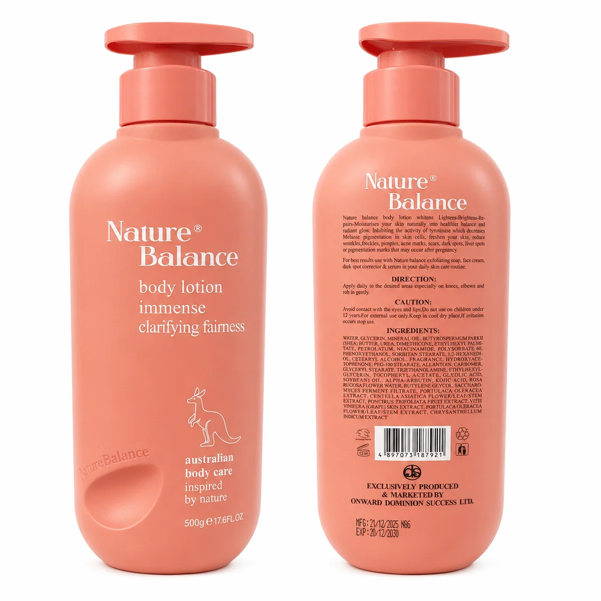 Nature Balance - Lait Corporel Éclaircissant Intense Clarifiant