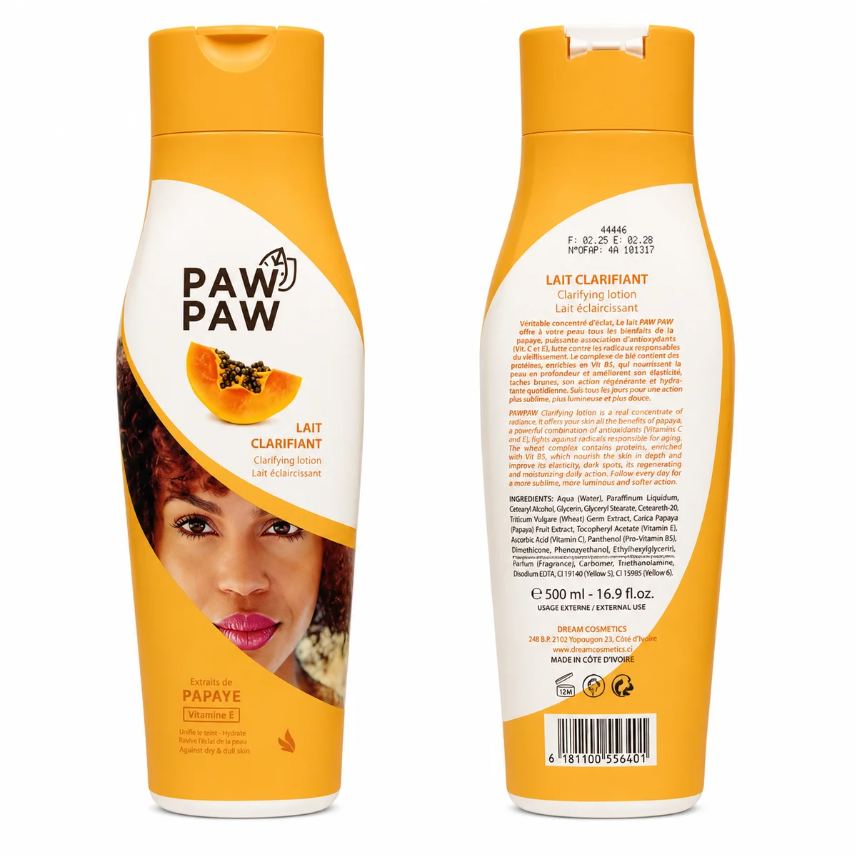 PAW PAW - Lait Clarifiant, Extraits de Papaye, Vitamine E