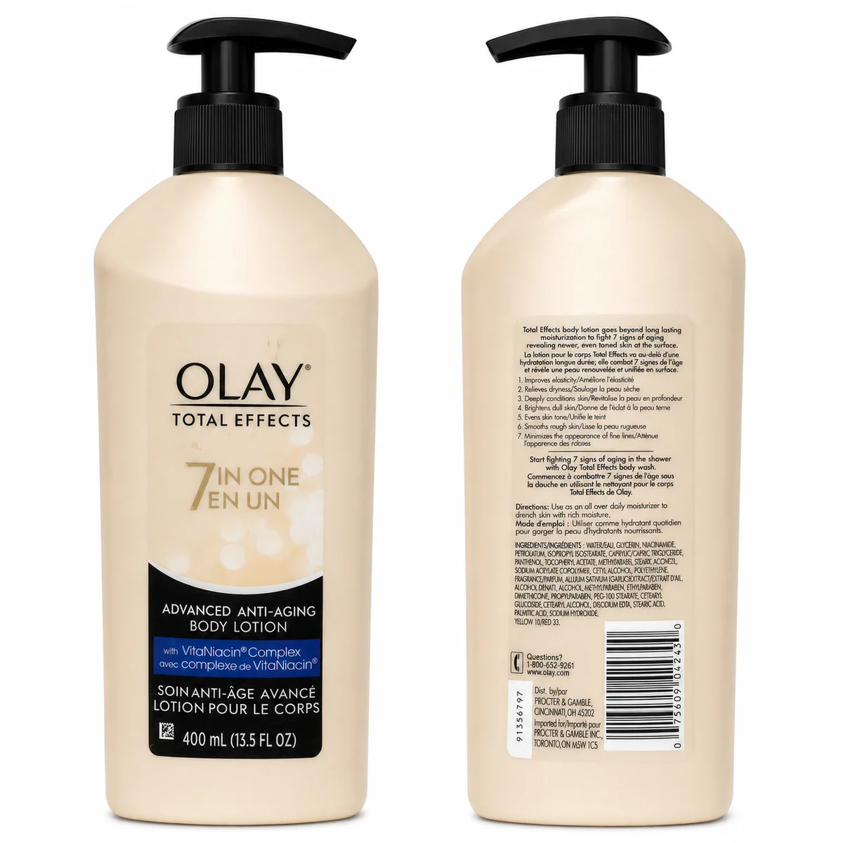 Olay Total Effects 7 en Un - Lait pour le Corps Soin Anti-Âge Avancé