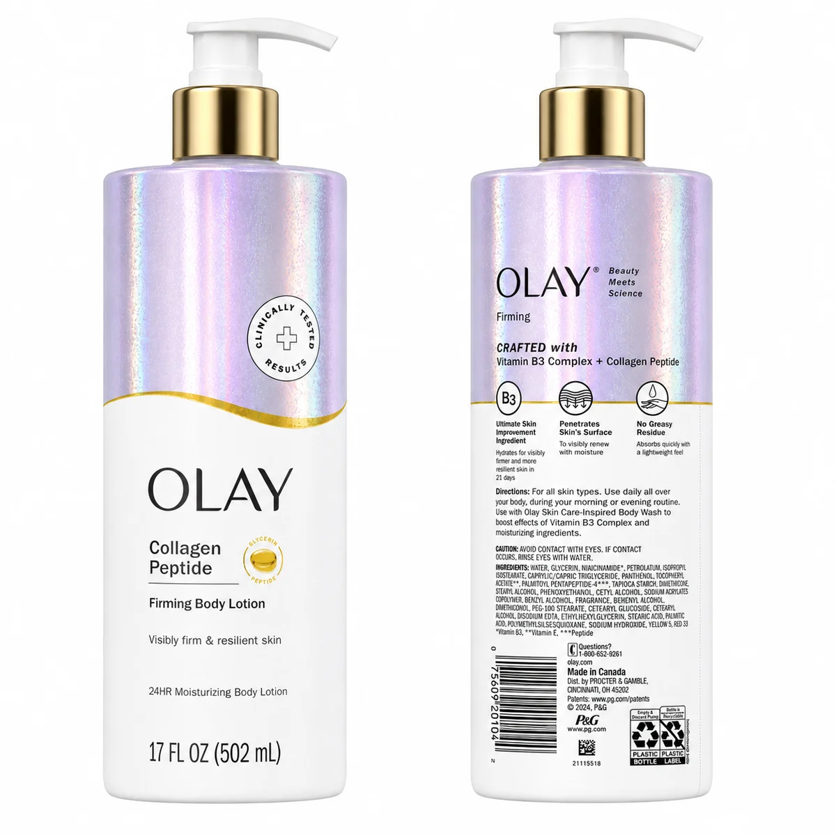 Olay Collagen Peptide - Lait Raffermissant pour le Corps