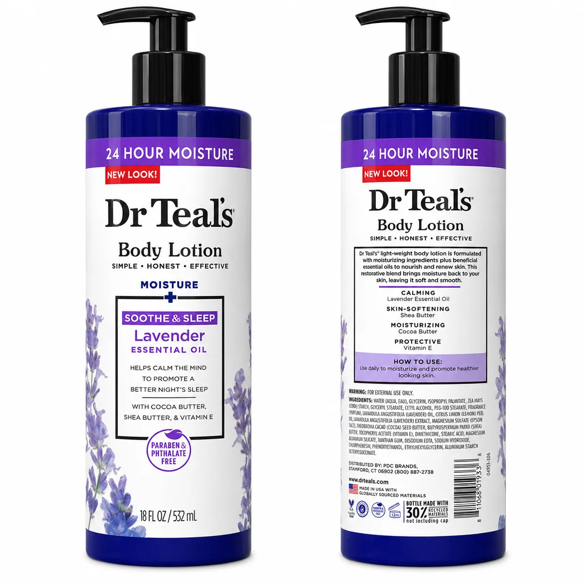 Dr Teal's Hydratation + Éclat & Rayonnance - Lait pour le Corps aux Huiles Essentielles d'Agrumes