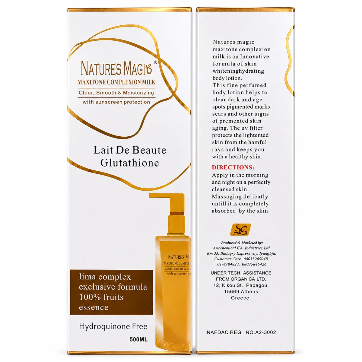 Natures Magic - Lait de Beauté Hydratant au Glutathion