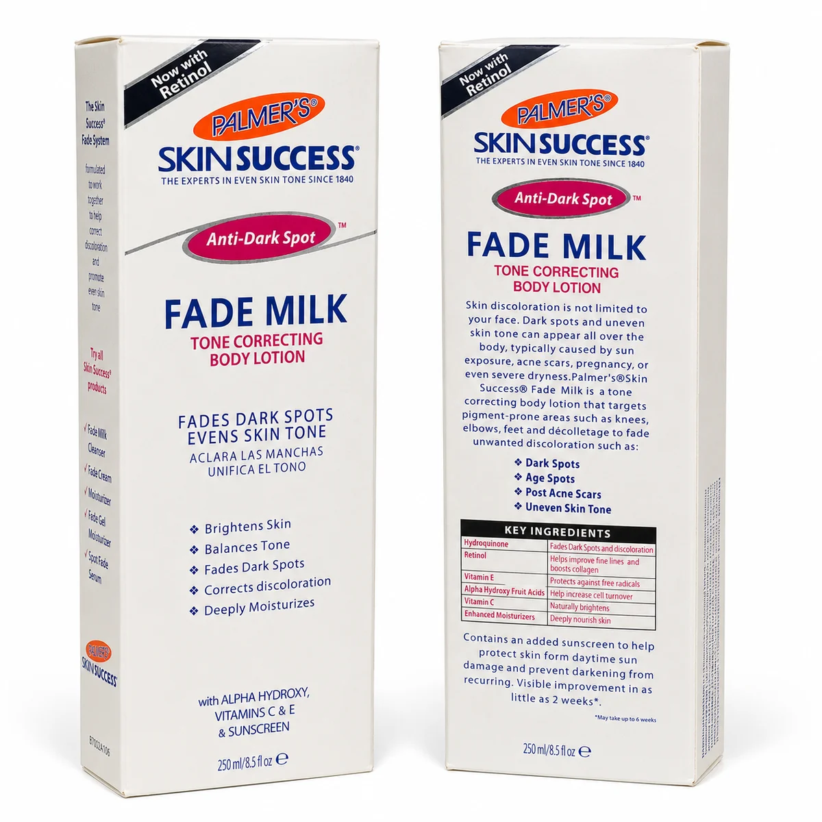 Palmer's Skin Success Fade Milk - Lait Correcteur de Teint au Rétinol