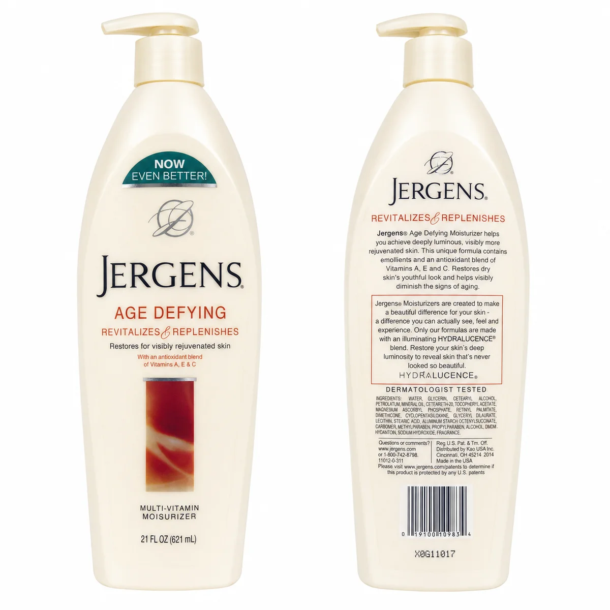 Jergens Age Defying - Lait Hydratant Multi-Vitamines Anti-Âge