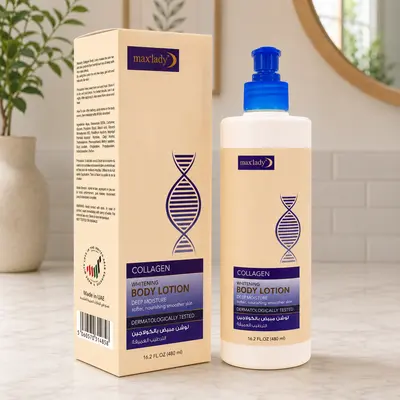 Maxlady Collagen Whitening Body Lotion - Lait Corporel Éclaircissant au Collagène
