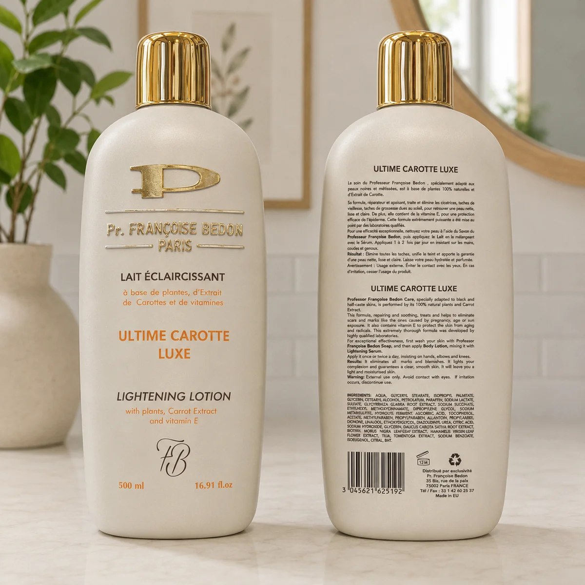 Pr. Françoise Bedon Paris Ultime Carotte Luxe - Lait Éclaircissant aux Extraits de Carotte et Vitamine E
