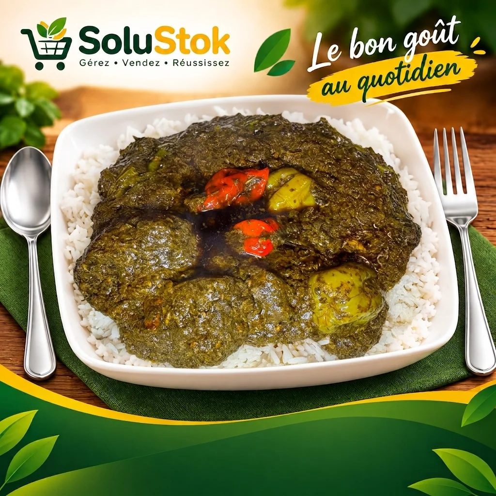 Rice with Cassava Leaf Sauce and Chicken (Standard)