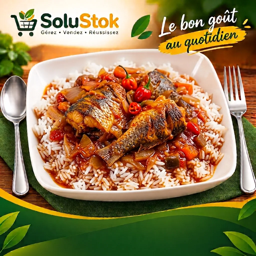 Riz avec sauce tomate et poisson (Standard)